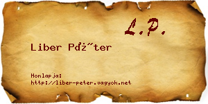 Liber Péter névjegykártya