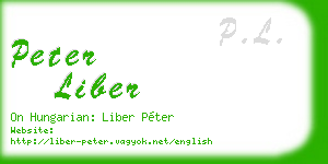 peter liber business card