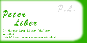 peter liber business card